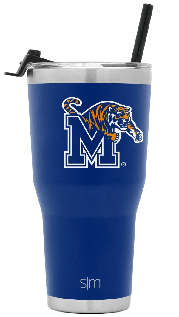 Collegiate Cruiser Tumbler with Flip Lid and Straw