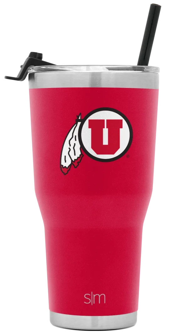 Collegiate Cruiser Tumbler with Flip Lid and Straw