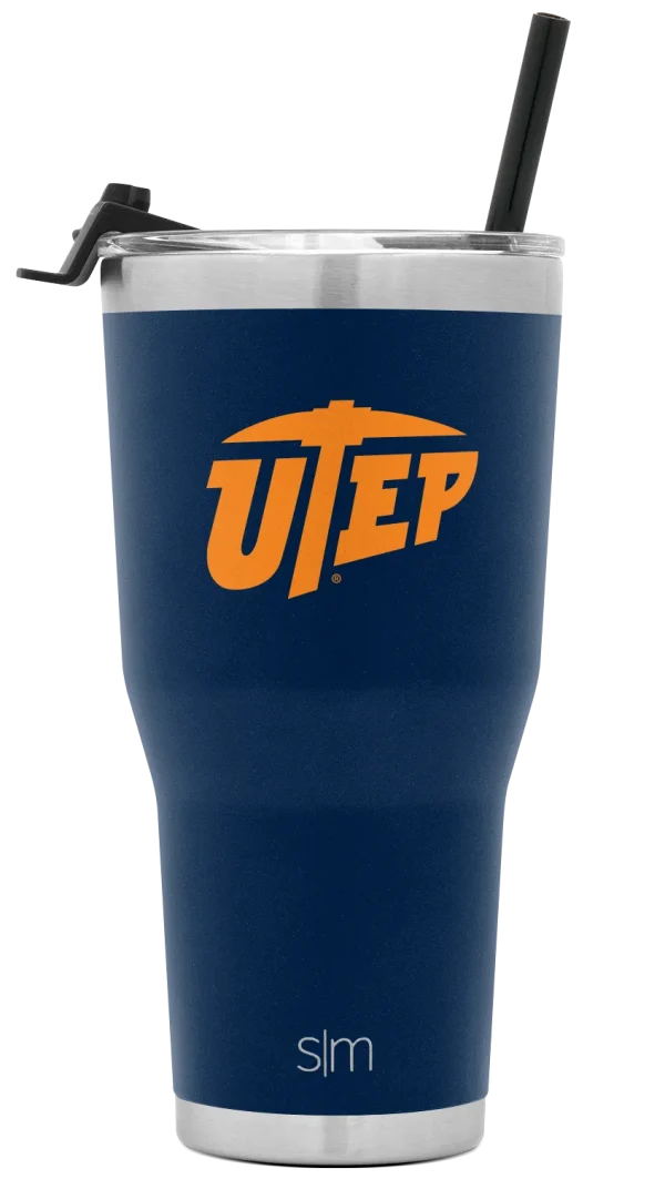 Collegiate Cruiser Tumbler with Flip Lid and Straw
