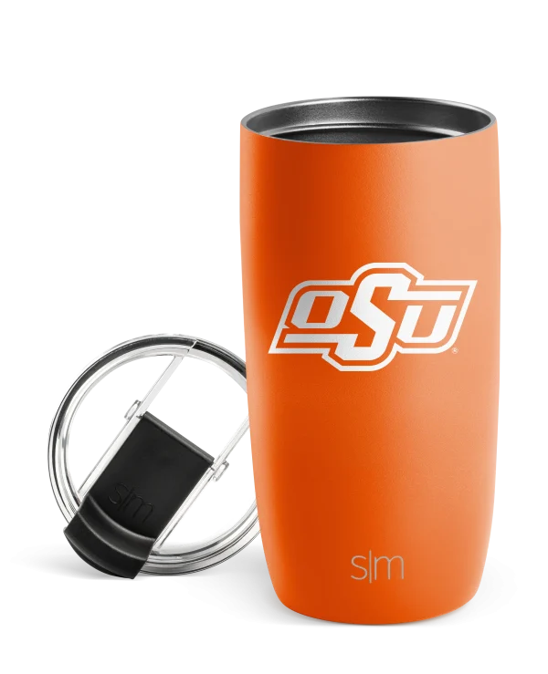 Collegiate Voyager Tumbler with Clear Flip Lid & Straw