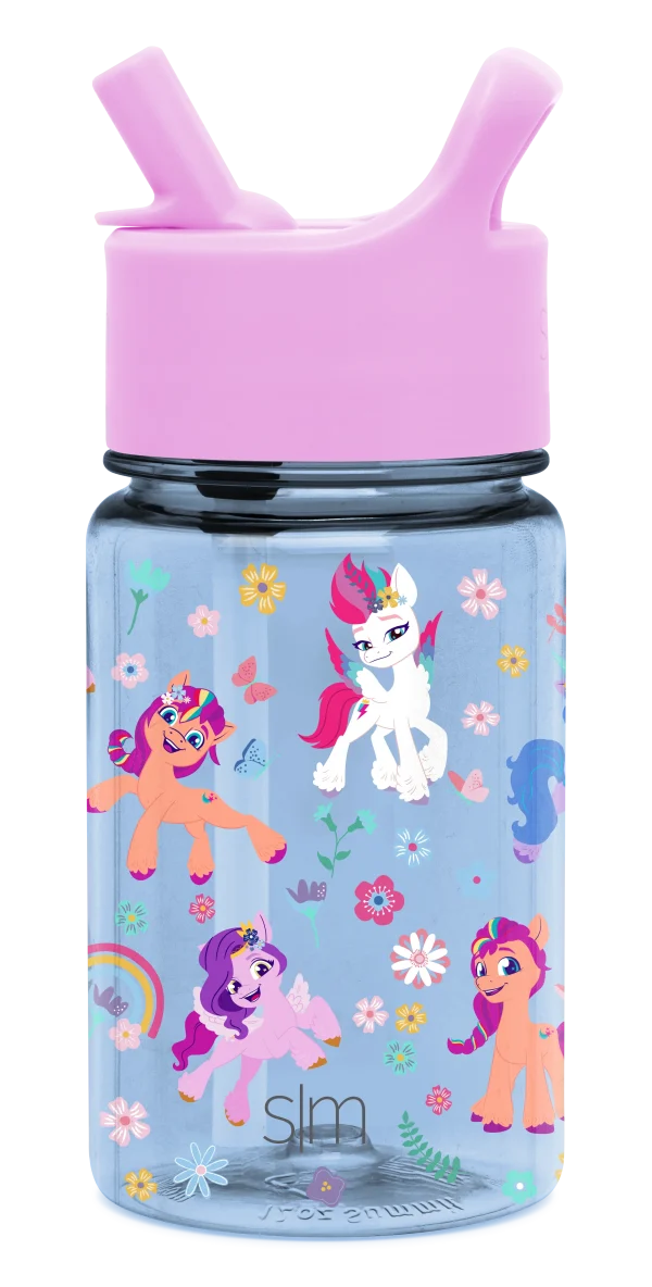 Summit Kids Plastic Water Bottle with Straw Lid