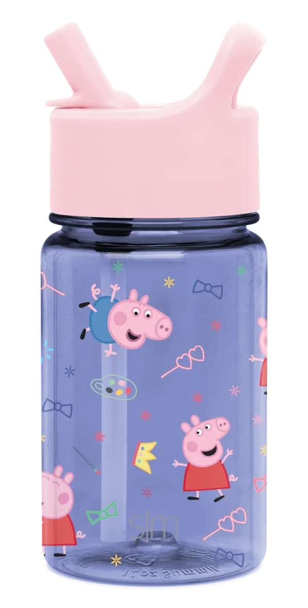 Summit Kids Plastic Water Bottle with Straw Lid