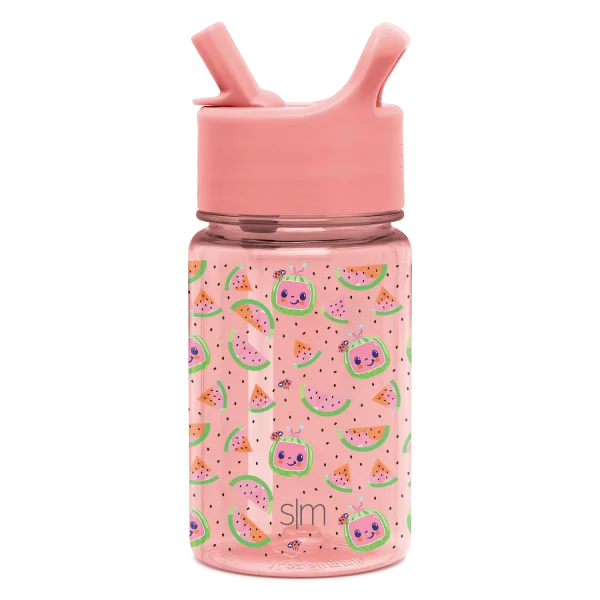 Summit Kids Plastic Water Bottle with Straw Lid
