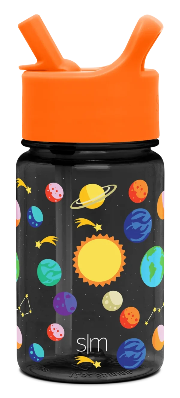Summit Kids Plastic Water Bottle with Straw Lid