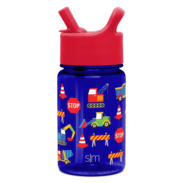 Summit Kids Plastic Water Bottle with Straw Lid